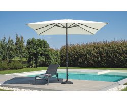 Parasol ogrodowy BLOOM 3x2 m aluminium poliester ecru noga centralna antracytowa lub biała
