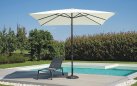 Parasol ogrodowy BLOOM 3x3 m aluminium poliester ecru noga centralna antracytowa lub biała