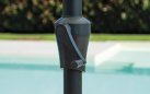 Parasol ogrodowy BLOOM 3x3 m aluminium poliester ecru noga centralna antracytowa lub biała
