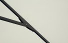 Parasol ogrodowy 3x3 m aluminium falbana poliester ecru noga centralna antracyt