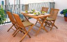 Stół ogrodowy LIPARI 120×70 składany z drewna teak na balkon lub taras