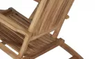 Fotel ogrodowy STEAMER 163×58 teak regulowany z poduszką ecru na taras