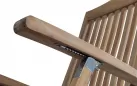 Fotel ogrodowy STEAMER 163×58 teak regulowany z poduszką ecru na taras