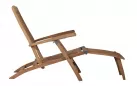 Fotel ogrodowy STEAMER 163×58 teak regulowany z poduszką ecru na taras