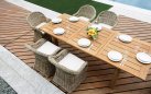 Fotel ogrodowy rattanowy SEMARANG 62×65 z włókna grey kubu z poduszką na taras