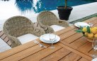Fotel ogrodowy rattanowy SEMARANG 62×65 z włókna grey kubu z poduszką na taras