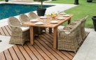 Fotel ogrodowy rattanowy SEMARANG 62×65 z włókna grey kubu z poduszką na taras