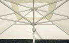 TENNESSEE 3×3 m parasol ogrodowy z BIAŁA nogą boczną i boczną podstawą / poszycie ecru
