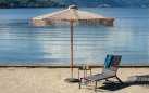 MACRAMÉ Ø250 parasol ogrodowy z drewna z frędzlą dekoracyjną
