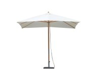 BAMBU 3×3 m parasol ogrodowy z bambusa z tkaniną ecru