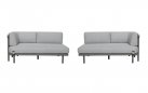 MAUI sofa ogrodowa 2-osobowa prawa/lewa 155×85 taupe z poduszkami BEE WETT®