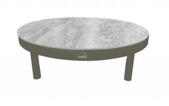 MAUI okrągły stolik kawowy ogrodowy Ø60 taupe z ceramicznym blatem
