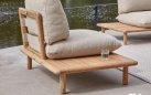 SLING Sofa ogrodowa modułowa teakowa 2‑lub 3‑osobowa z poduszkami All Weather