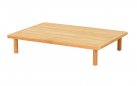 SLING Stolik kawowy ogrodowy prostokątny z teaku 120 × 85 × 23 cm