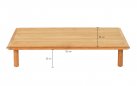 SLING Stolik kawowy ogrodowy prostokątny z teaku 120 × 85 × 23 cm