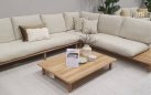 SLING Stolik kawowy ogrodowy prostokątny z teaku 120 × 85 × 23 cm