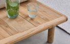 SLING Stolik kawowy ogrodowy prostokątny z teaku 120 × 85 × 23 cm