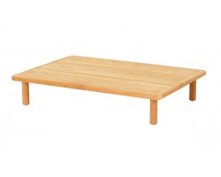 SLING Stolik kawowy ogrodowy prostokątny z teaku 120 × 85 × 23 cm