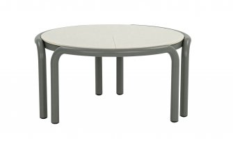 LUGANO Okrągły stolik kawowy AppleBee Ø 79,5 cm z blatem Sintered Stone