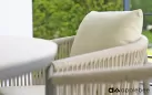 Zestaw ogrodowy BORA BORA – okrągły stół Ø 160 cm z krzesłami z aluminium i poduszkami All Weather antracyt