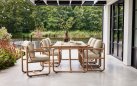 Stół ogrodowy z drewna teak 240 × 100 cm dla 6 osób – kolekcja DOLCE