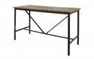 Zestaw barowy ogrodowy MILOU czarny aluminiowy / technorattan / drewno teak dla 4 osób 