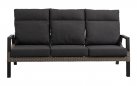 Sofa ogrodowa TREVISO 3-osobowa aluminowa pochylane oparcia technorattan Szary
