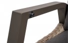 Sofa ogrodowa TREVISO 3-osobowa aluminowa pochylane oparcia technorattan Taupe