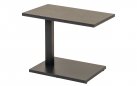 GENEVA 60x40 Stolik ogrodowy pomocniczy aluminium antracyt blat kamień spiekany regulowany