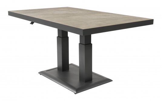 Stolik ogrodowy, aluminiowy z podnoszonym ceramicznym blatem MURCIA 140 x 85 cm