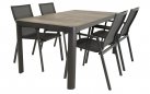 CASTILLA 160×90 Stół ogrodowy prostokątny aluminium antracyt blat ceramiczny beżowy