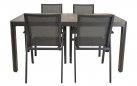CASTILLA 160×90 Stół ogrodowy prostokątny aluminium antracyt blat ceramiczny beżowy