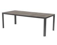 CASTILLA 2.0 220x100 Stół ogrodowy prostokątny aluminium antracyt blat ceramiczny ciemnoszary