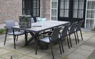 CASTILLA 243x103 Stół ogrodowy aluminium antracyt blat ceramiczny beżowy