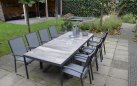 CASTILLA 243x103 Stół ogrodowy aluminium antracyt blat ceramiczny beżowy