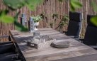 CASTILLA 243x103 Stół ogrodowy aluminium antracyt blat ceramiczny beżowy