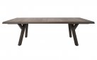 CASTILLA 243x103 Stół ogrodowy aluminium taupe blat ceramiczny beżowy