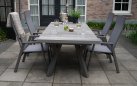 CASTILLA 243x103 Stół ogrodowy aluminium taupe blat ceramiczny beżowy
