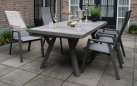 CASTILLA 243x103 Stół ogrodowy aluminium taupe blat ceramiczny beżowy