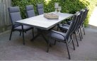 Rozkładany stół aluminiowy CASTILLA 204-264 ciemnoszary z blatem ceramicznym, beżowym