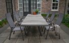 Rozkładany stół aluminiowy CASTILLA 204-264 taupe z blatem ceramicznym, beżowym