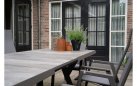 Rozkładany stół aluminiowy CASTILLA 204-264 taupe z blatem ceramicznym, beżowym