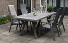 Rozkładany stół aluminiowy CASTILLA 204-264 taupe z blatem ceramicznym, beżowym