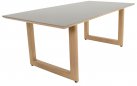 ESPINAR Stół ogrodowy 200×90 prostokątny aluminium woodlook blat kamień spiekany