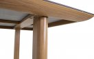 ESPINAR Stół ogrodowy 200×90 prostokątny aluminium woodlook blat kamień spiekany