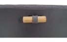 Aluminiowe krzesło ogrodowe z podłokietnikami woodlook oraz poduszką SORAPA