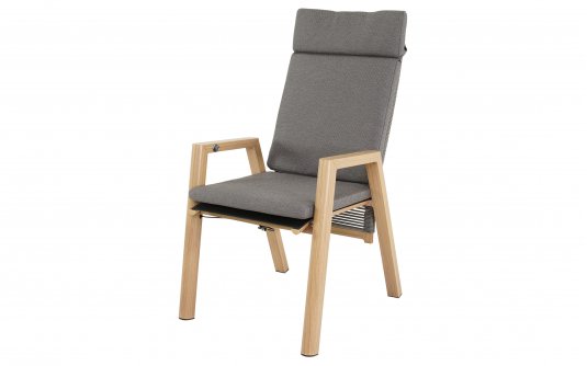 ACARI krzesło ogrodowe wysokie pochylone oparcie aluminium woodlook tekstylina poduszki olefin ACARI krzesło ogrodowe wysokie pochylone oparcie aluminium woodlook tekstylina poduszki olefin
