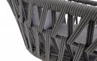 ASPETTO krzesło ogrodowe obrotowe aluminium antracyt lina polipropylenowa poduszki olefin