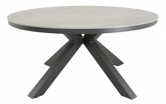 Okrągły stół ogrodowy, aluminiowy na 4 nogach z blatem z kamienia spiekanego DAVOS 158 mm Okrągły stół ogrodowy, aluminiowy na 4 nogach z blatem z kamienia spiekanego DAVOS 158 mm