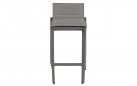 MILAZZO Stół barowy 150×75 aluminium antracyt blat HPL szary